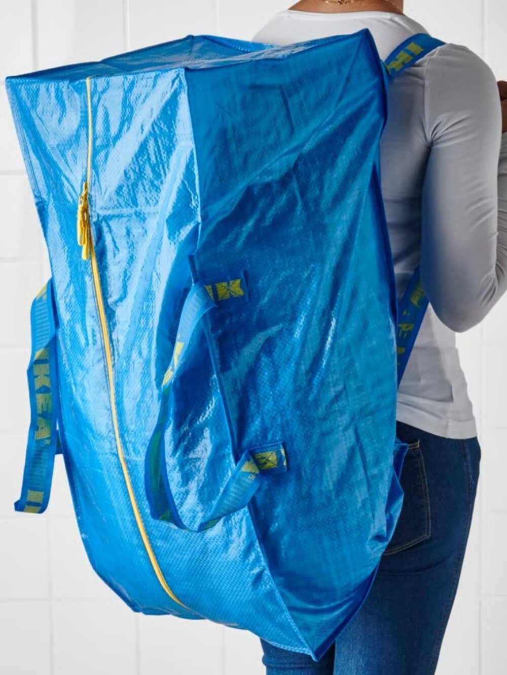 Set Of 7 Ikea Frakta Zippered Storage Backpack
